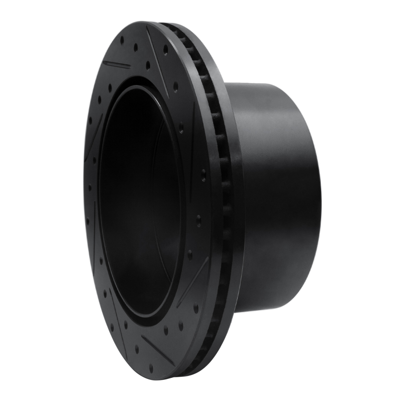 Chevrolet Express 3500 Brake Rotor (1) - Rear Left - R1 Concepts - Drilled & Slotted - Black - `01-`10